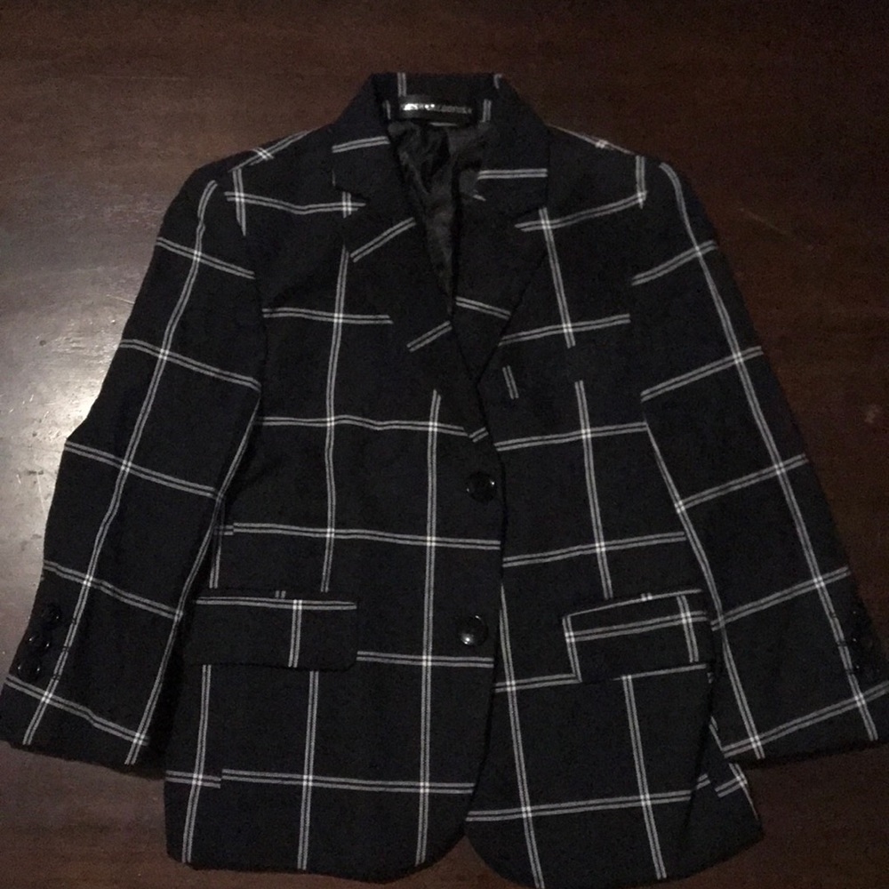 Black and white Toddler blazer